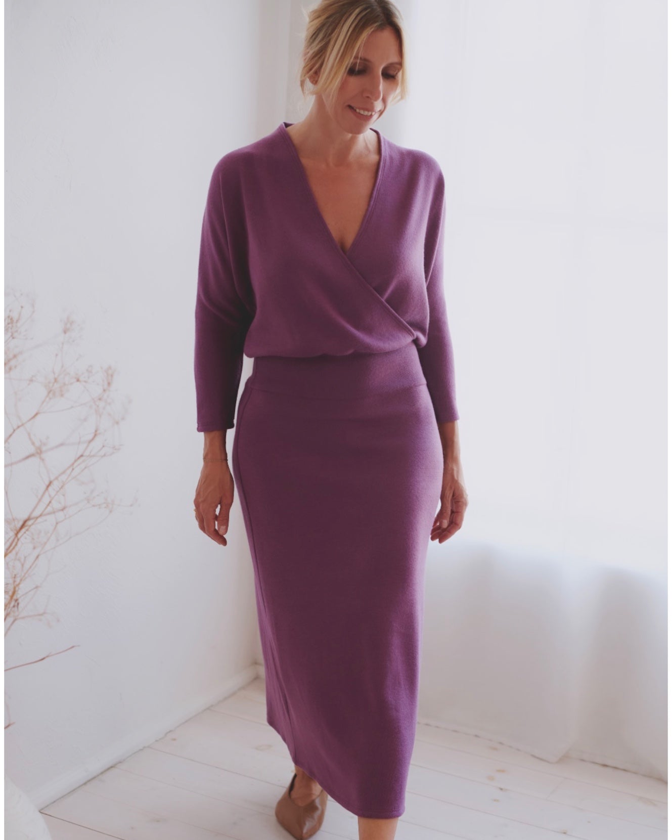 Átlapolós kötött ruha