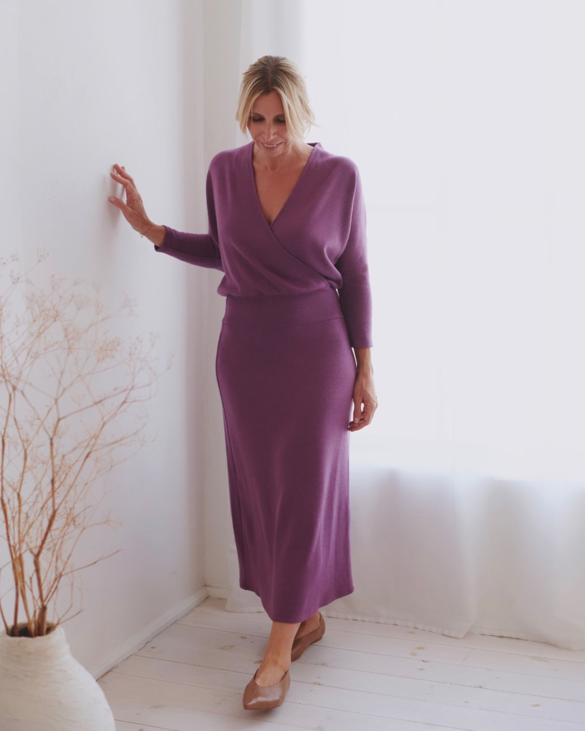 Átlapolós kötött ruha